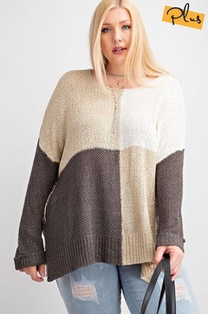 Kane Color Block Knitted Sweater