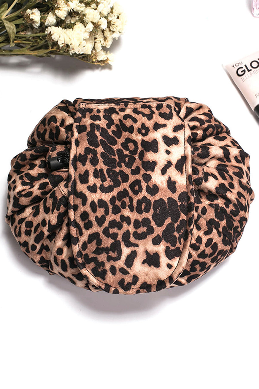 Leopard Print Easy Travel makeup bag.